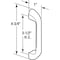 Prime-Line Door Pull, 3-1/2 in. Hole Centers, Cast Stainless Steel, Satin Finish (Single Pack) 656-9405 - alternate 2